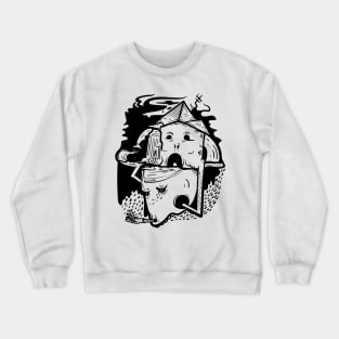 House of Rain black illustration Crewneck Sweatshirt